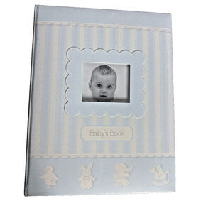 Anna Griffin Baby's Book Blue Boy 8.5x11 Milestone Keepsake C.R. Gibson B2-8173
